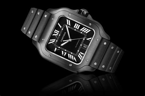 cartier watch women black|cartier santos xl black.